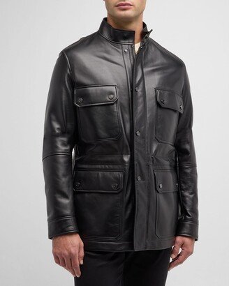 Men's Leather Field Jacket