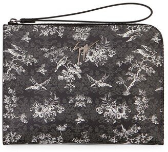 Fabian floral-print clutch