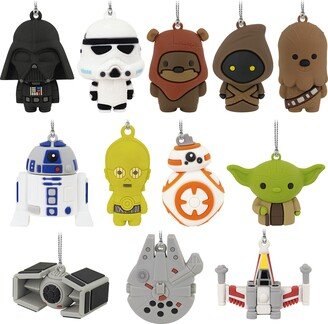 Star Wars Countdown Calendar Miniature Christmas Tree Set With 12 Mini Ornaments