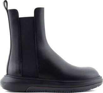 chunky-sole leather Chelsea ankle boots