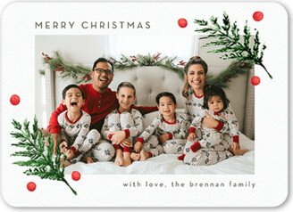 Holiday Cards: Branched Corners Holiday Card, White, 5X7, Christmas, Matte, Signature Smooth Cardstock, Rounded
