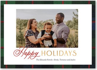 Holiday Cards: Plaid Fun Holiday Card, White, 5X7, Holiday, Matte, Signature Smooth Cardstock, Square