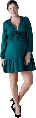 Women's Maternity Gathered Mini Dress