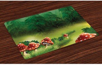 Mushroom Place Mats, Set of 4