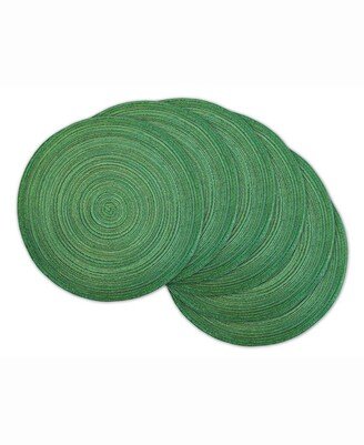 Variegated Lurex Round Polypropylene Woven Placemat, Set of 6