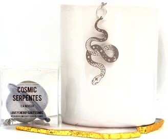 Cosmic Serpentes Tea Infuser, Loose Leaf Steeper With Charm, Stainless Steel Ball Mesh