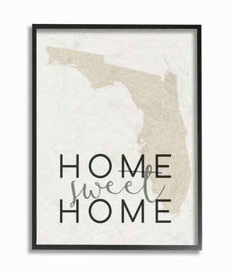 Home Sweet Home Florida Typography Framed Giclee Art, 16 x 20