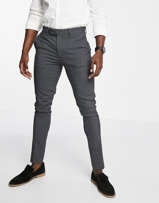 skinny suit pants in charcoal