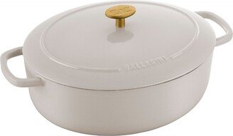 Bellamonte Cast Iron 4.75-qt Oval Dutch Oven - Crema White