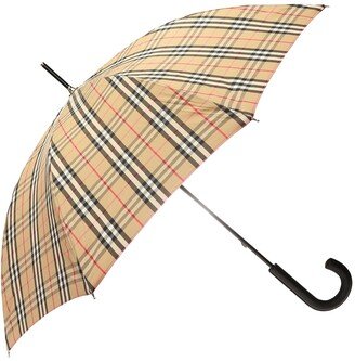 Checked Umbrella - Beige