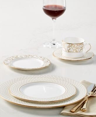 Venetian Lace Gold Dinnerware Collection