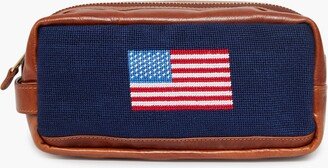 Navy American Flag Needlepoint Toiletry Bag