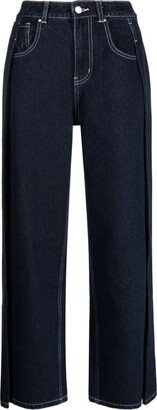 b+ab Overlapping-Panel Wide-Leg Jeans