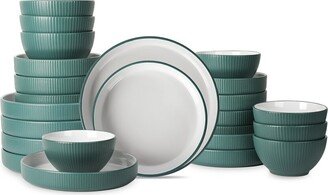 Larosso 24Pc Stoneware Dinnerware Set