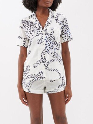 Jaguar-print Cotton Pyjamas