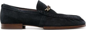 Logo-Plaque Suede Loafers