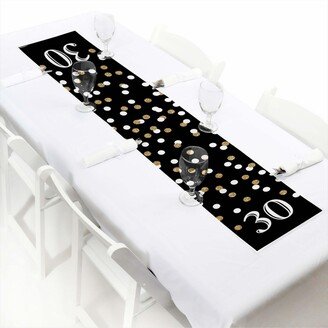 Big Dot Of Happiness Adult 30th Birthday - Gold - Petite Party Paper Table Runner - 12 x 60 inches