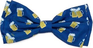 The Worthy Dog Cheers Bow Tie Adjustable Collar Attachment Accessory - Navy - S