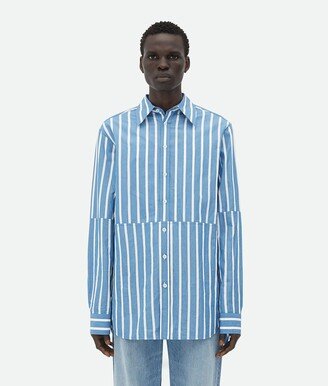 Cotton And Linen Relaxed Striped Shirt