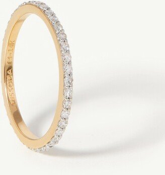 Fine Slim Eternity Ring | 14k Solid Gold/Diamond