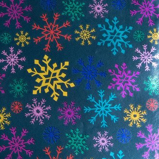 Wrap Multi Snowflakes Blue