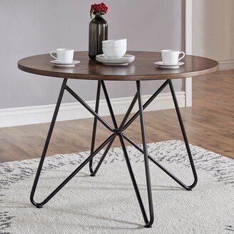 Mabel 42-inch Iron and Wood Round Dining Table or Dining Set by Modern