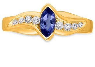 Kallati 14K 0.55 Ct. Tw. Diamond & Tanzanite Ring