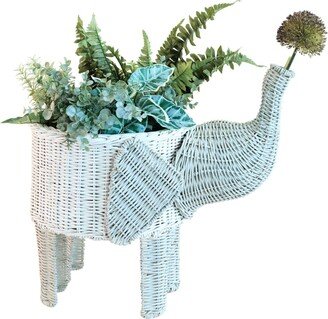 Likhâ Two-Tone Rattan Elephant Basket - Wicker Basket