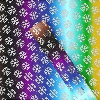 50 sq ft Snowflake Print Pride Christmas Gift Wrap Rainbow - Wondershop™