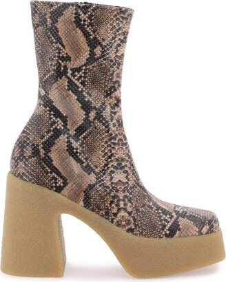 Skyla Wedge Ankle Boots In Alter Python