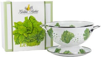 Lettuce Enamelware 2-Piece Giftboxed Colander