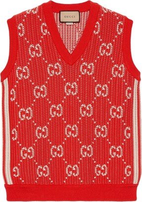 GG jacquard knitted vest