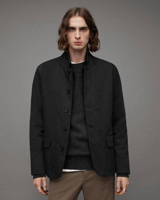 Miles Double Layered Button Up Blazer - Black