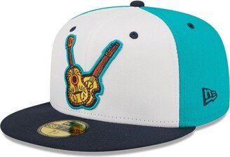 Men's White, Black Vihuelas de Nashville Copa De La Diversion 59FIFTY Fitted Hat - White, Black