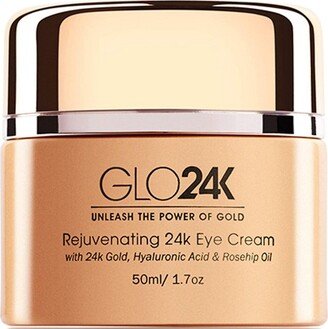 GLO24K Eye Cream with 24k Gold, Hyaluronic Acid, Rosehip Oil, And Vitamins For Minimizing Wrinkles & Fine-Lines Around The Eyes