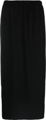 Stretch-Silk Midi Skirt