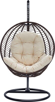 RASOO Foldable Egg Chair for Outdoor/Indoor - PE Rattan-AA