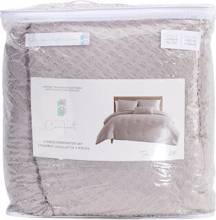 4pc Antonella Clip Jacquard Comforter Set-AA