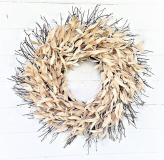 Fall Farmhouse Wreath-Rustic Twig Wreath-Modern Decor-Fall Door Home Decor-Neutral Decor-Simplistic Decor