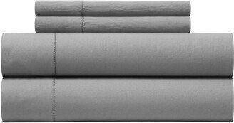 Casey Grey Solid Washed Microfiber Sheet Set - Twin Size