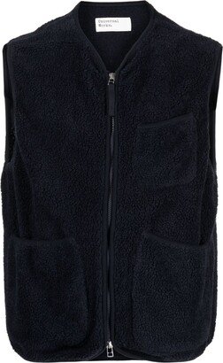 V-neck zipped gilet