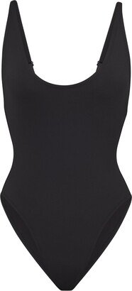 Signature Swim Scoop Neck One Piece | Onyx