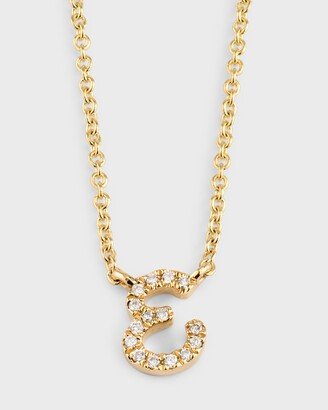 14k Diamond Pave Initial Necklace