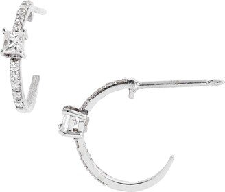 Fancy Diamond Huggie Hoop Earrings