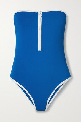 Nautic Crawl Strapless Swimsuit - Blue