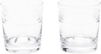 Langley ribbed-detail glassware set