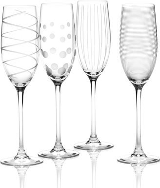 Clear Cheers Flutes, Set Of 4