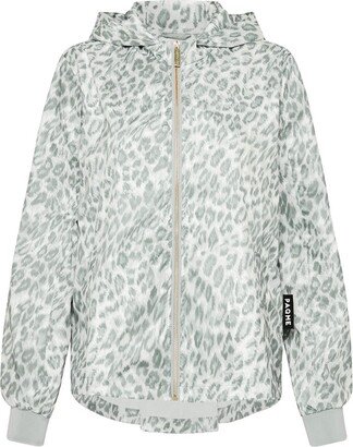 Paqme Womens Crop Recycled Raincoat - Leopard Smudge