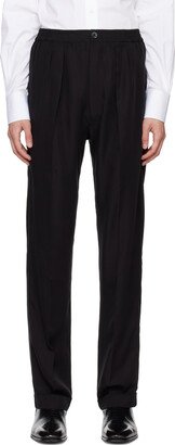 Black Pleated Lounge Pants