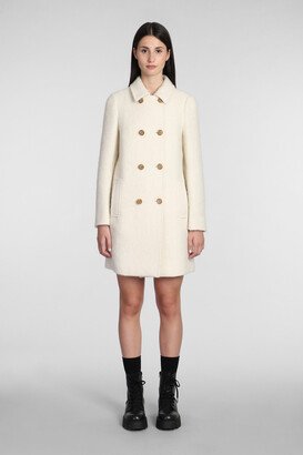 Coat In Beige Wool